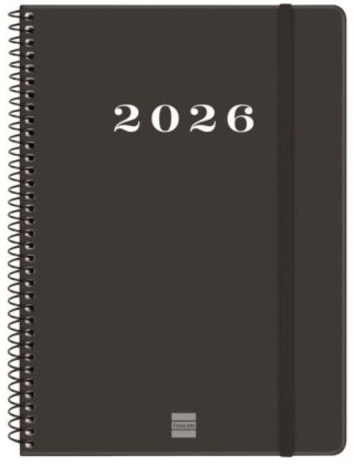 Agenda anual espiral 2026 my svh e10 15,5x21,2cm. negro