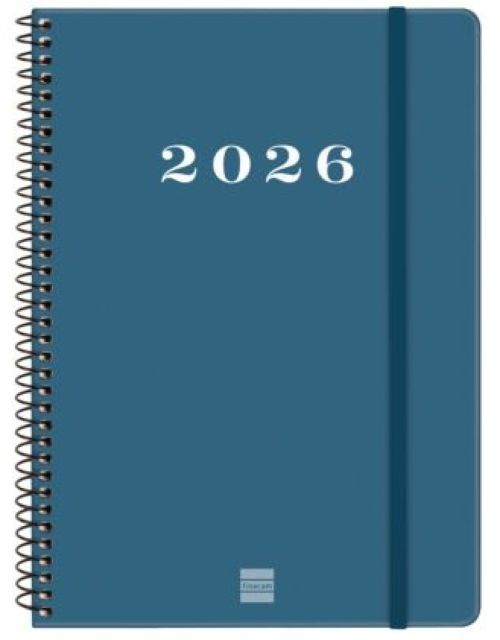 Agenda anual espiral 2026 my svh e10 15,5x21,2cm. azul