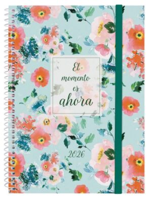 Agenda espiral anual 2026 e10 día página 15,5x21,2cm ahora