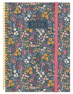 Agenda espiral anual 2026 e10 svh desing col. 15,5x21,2cm flora