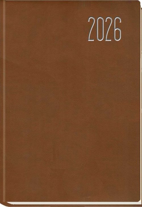 AGENDA ANUAL 2026 ZAHARA HABANA 16,5X24CM S/V POLIPIEL