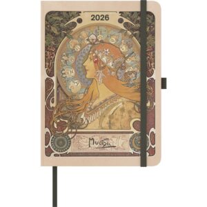 AGENDA ANUAL 2026 ARTDIARY ALFONS MUCHA 16X22 SV