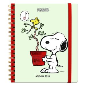 AGENDA ANUAL ESPIRAL A5 S/V SNOOPY MACETA 2026