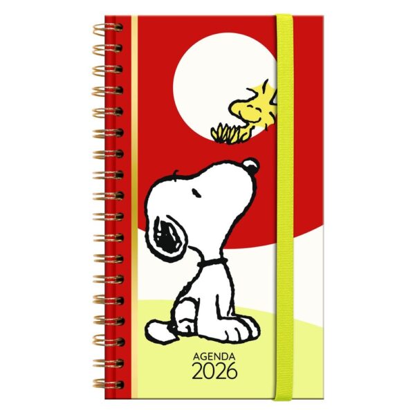 AGENDA ANUAL CHEQUERA ESPIRAL A6 S/V SNOOPY 2026