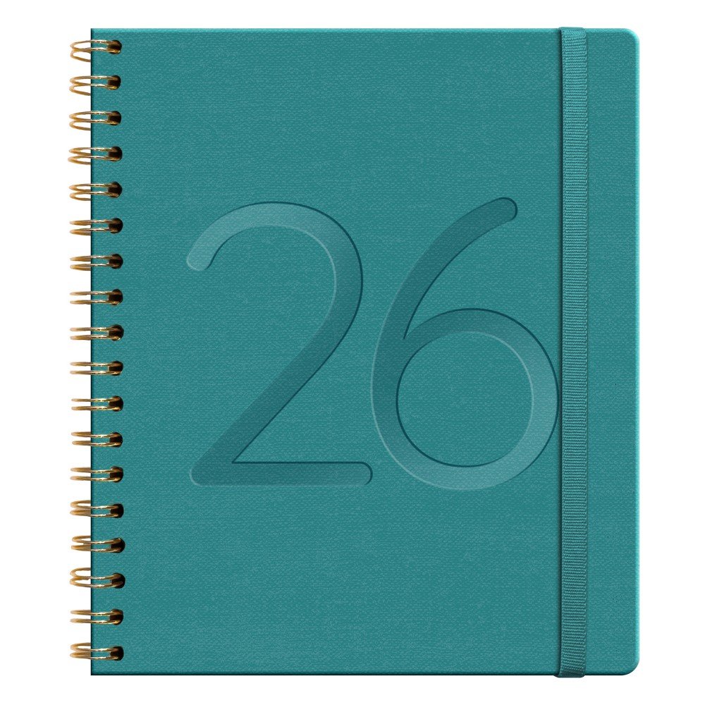 AGENDA ANUAL ESPIRAL A5 D/P TURQUESA 2026