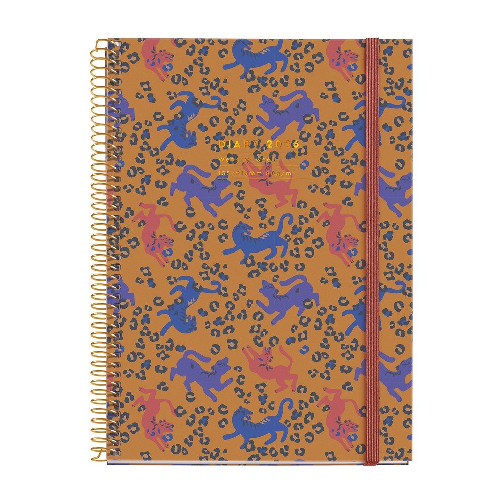 AGENDA ANUAL 2026 ESPIRAL PLUS S/V LEOPARD