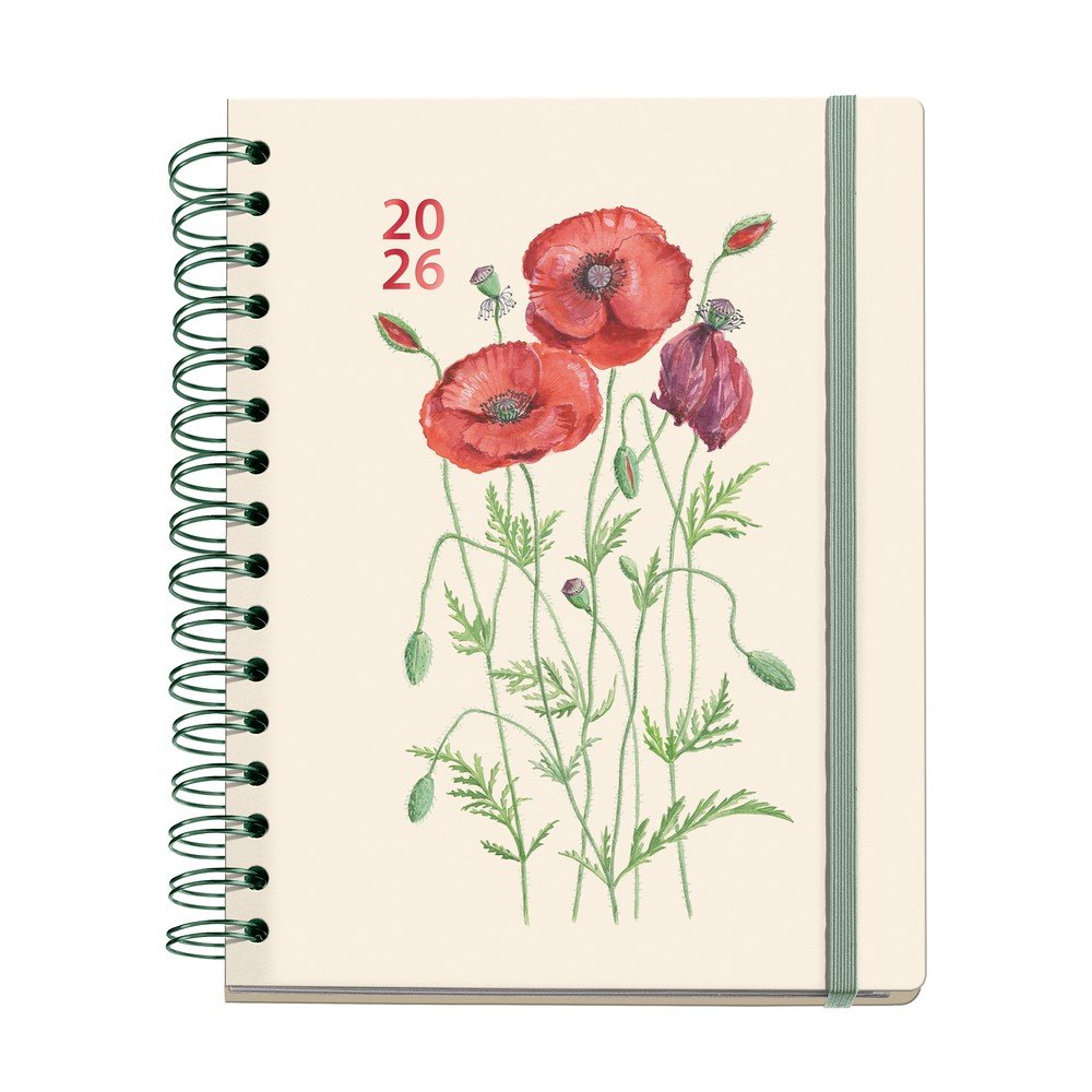 AGENDA ANUAL 2026 PLUS WIRE-O D/P AMAPOLA ENTREDOS