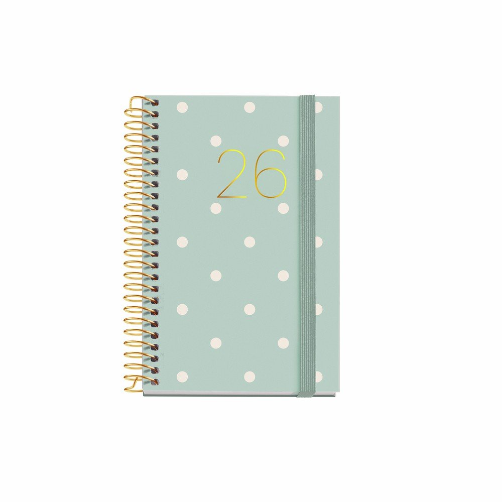 AGENDA ANUAL 2026 ESPIRAL CADDY D/P POLKA DOTS