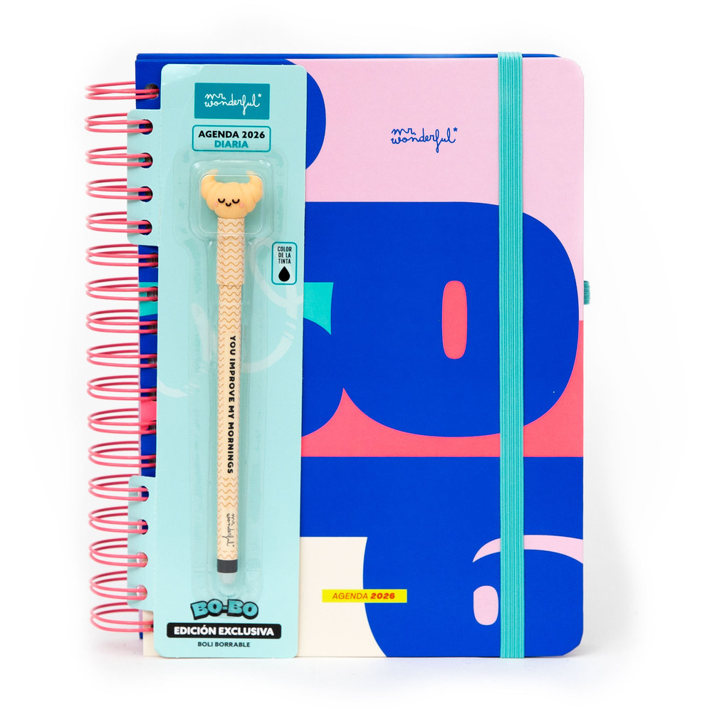 AGENDA WONDER 2026 DIARIA CUANDO UNA PUERTA + BOLI REGALO