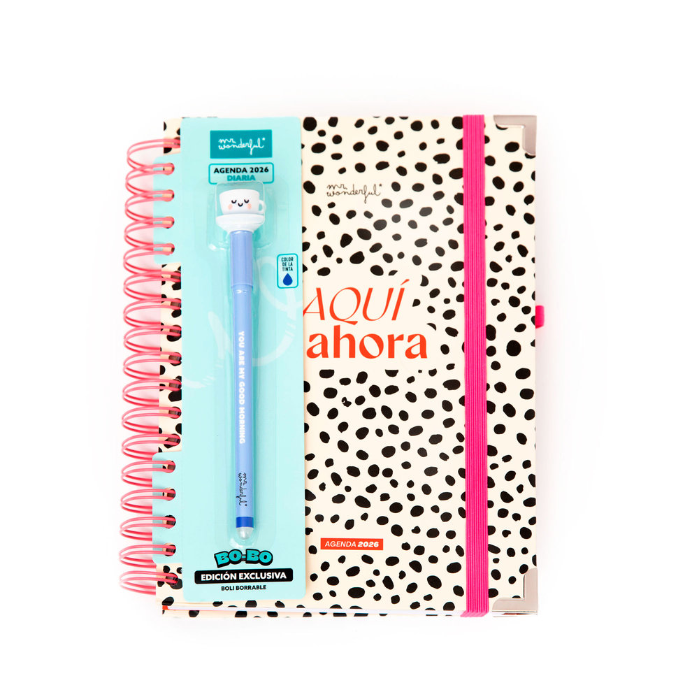 AGENDA OFFICE 2026 DIARIA AQUI Y AHORA + BOLIGRAFO REGALO