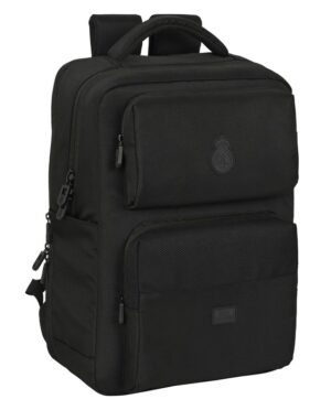 MOCHILA 2 BOLSILLOS PORTATIL 15,6''+USB REAL MADRID PREMIUM