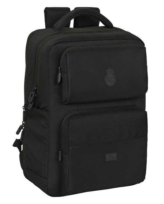 MOCHILA 2 BOLSILLOS PORTATIL 15,6''+USB REAL MADRID PREMIUM