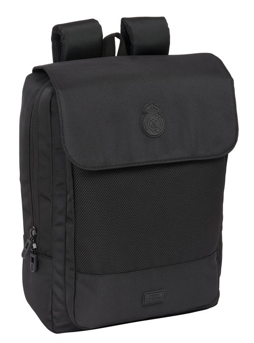 MOCHILA CON SOLAPA PORTATIL 13,3''+USB REAL MADRID PREMIUM