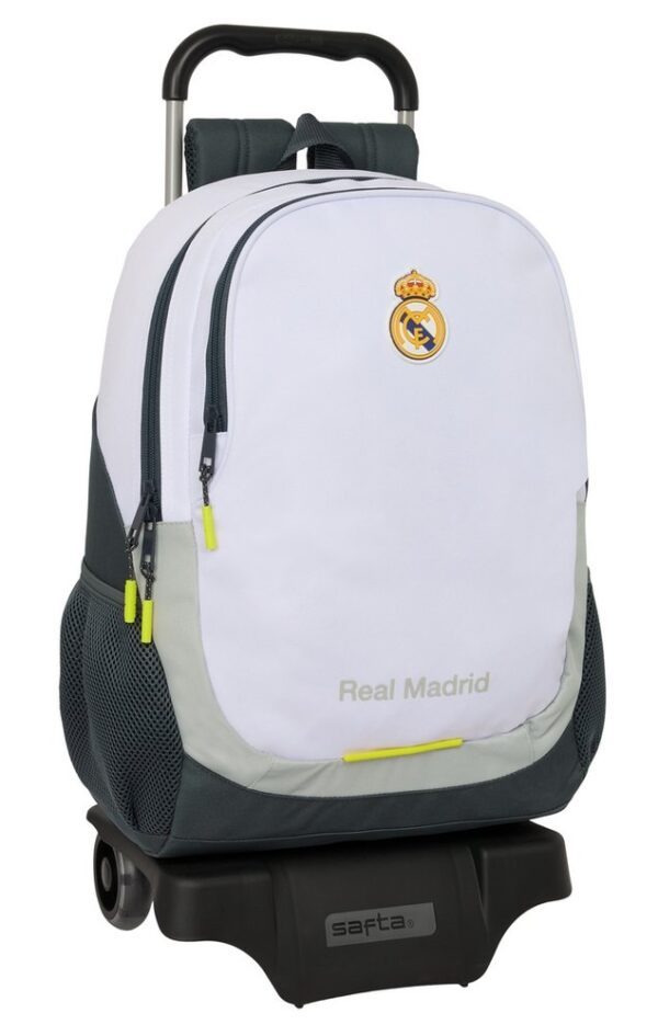 MOCHILA ESCOLAR 44CM + CARRO REAL MADRID 1ª EQUIP,25/26