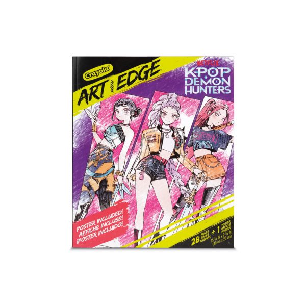ALBUM COMIC PARA COLOREAR CON POSTER K-POP DEMON HUNTERS