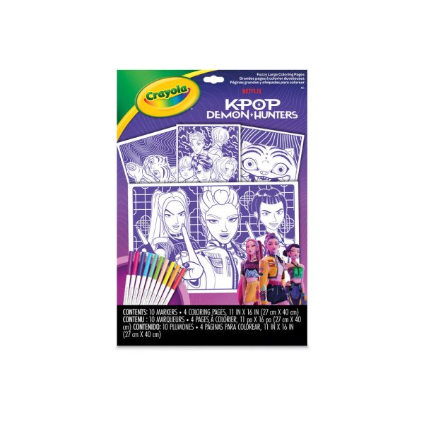 SET POSTERS PARA COLOREAR CON 10 ROTULADORES K-POP DEMON HU