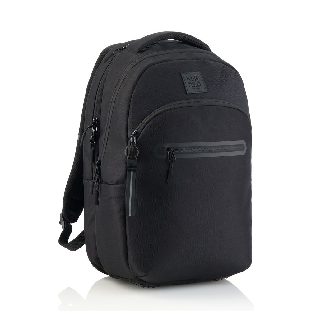 MOCHILA ESCOLAR TRIPLE 41X28 OSLO RECICL, RAW NEGRA