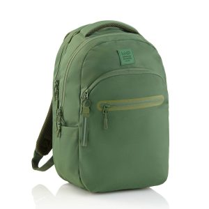 MOCHILA ESCOLAR TRIPLE 41X28 OSLO RECICL, RAW VERDE