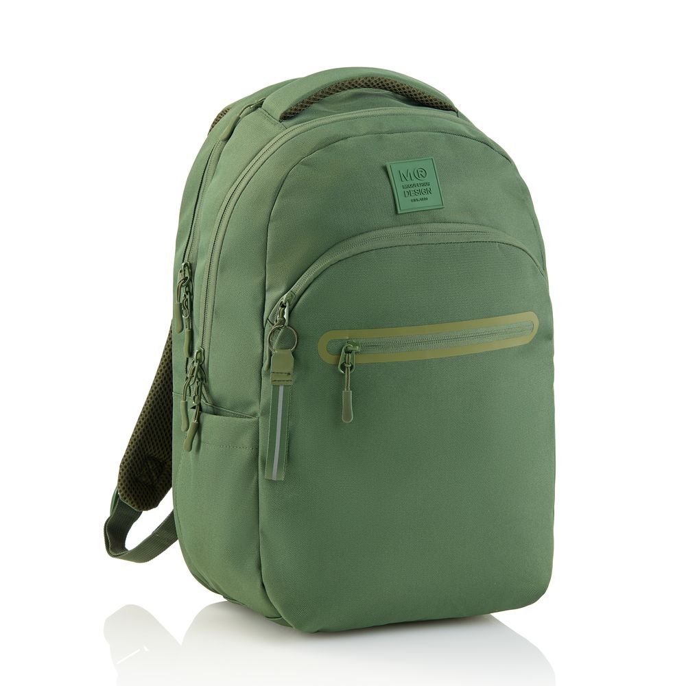 MOCHILA ESCOLAR TRIPLE 41X28 OSLO RECICL, RAW VERDE