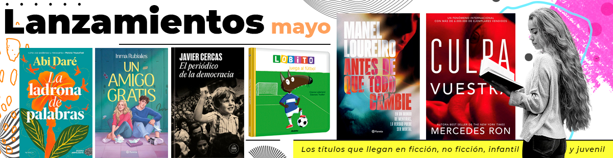 Banner de lanzamientos de libros mayo en Librería Teno